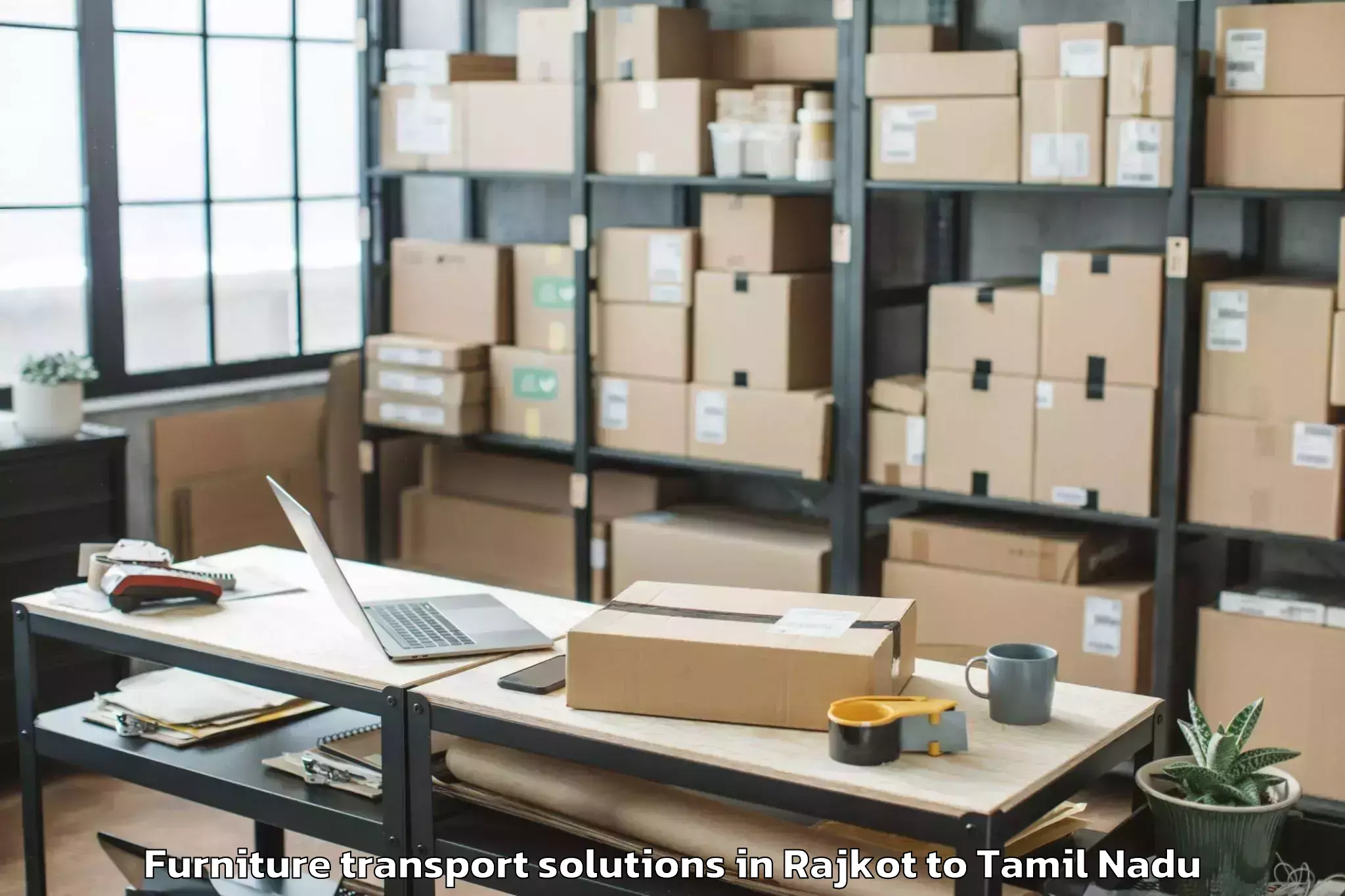 Book Rajkot to Muthukulathur Furniture Transport Solutions Online